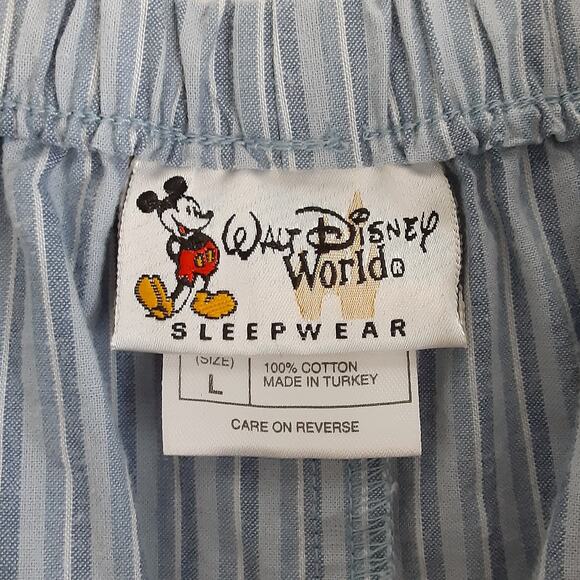 Disney Parks WDW Vintage Mickey Embroidered Pajama Set Wide Leg Pants Cami Top L - Picture 13 of 13